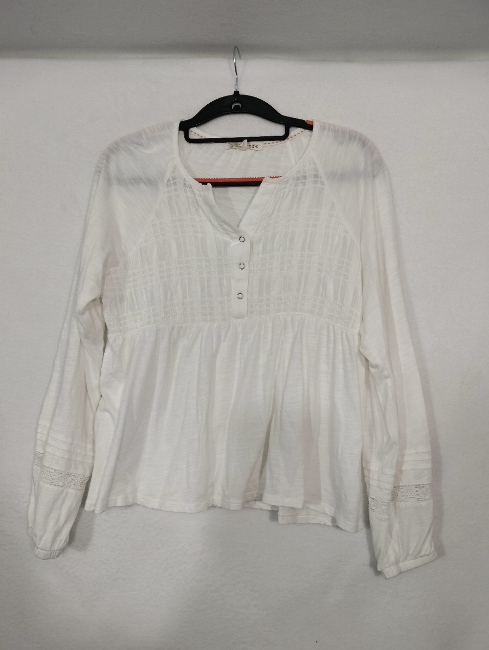 Rewind White Peasant-Style Blouse